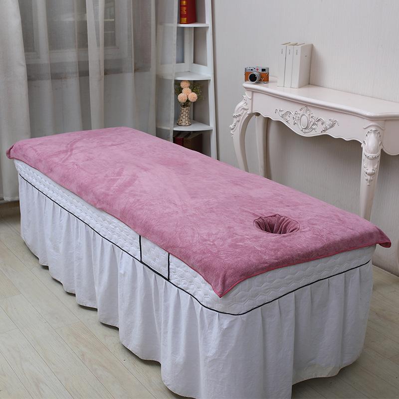 Large Absorbent Bedding Towel with Hole for Massage Therapy Bed
