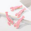 Trendy Crustacean Inspired Acetate Hair Clip For Women Cute Lobster Design Secure Grip Lightweight Hair Accessory