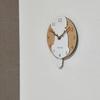Pendulum Clock, Overflowing Dog Design, Wall Clock, Maltese, White Dog, Stylish Wooden Analog Wall Clock, Silent, Wall Decor, Bedroom, Home, Room