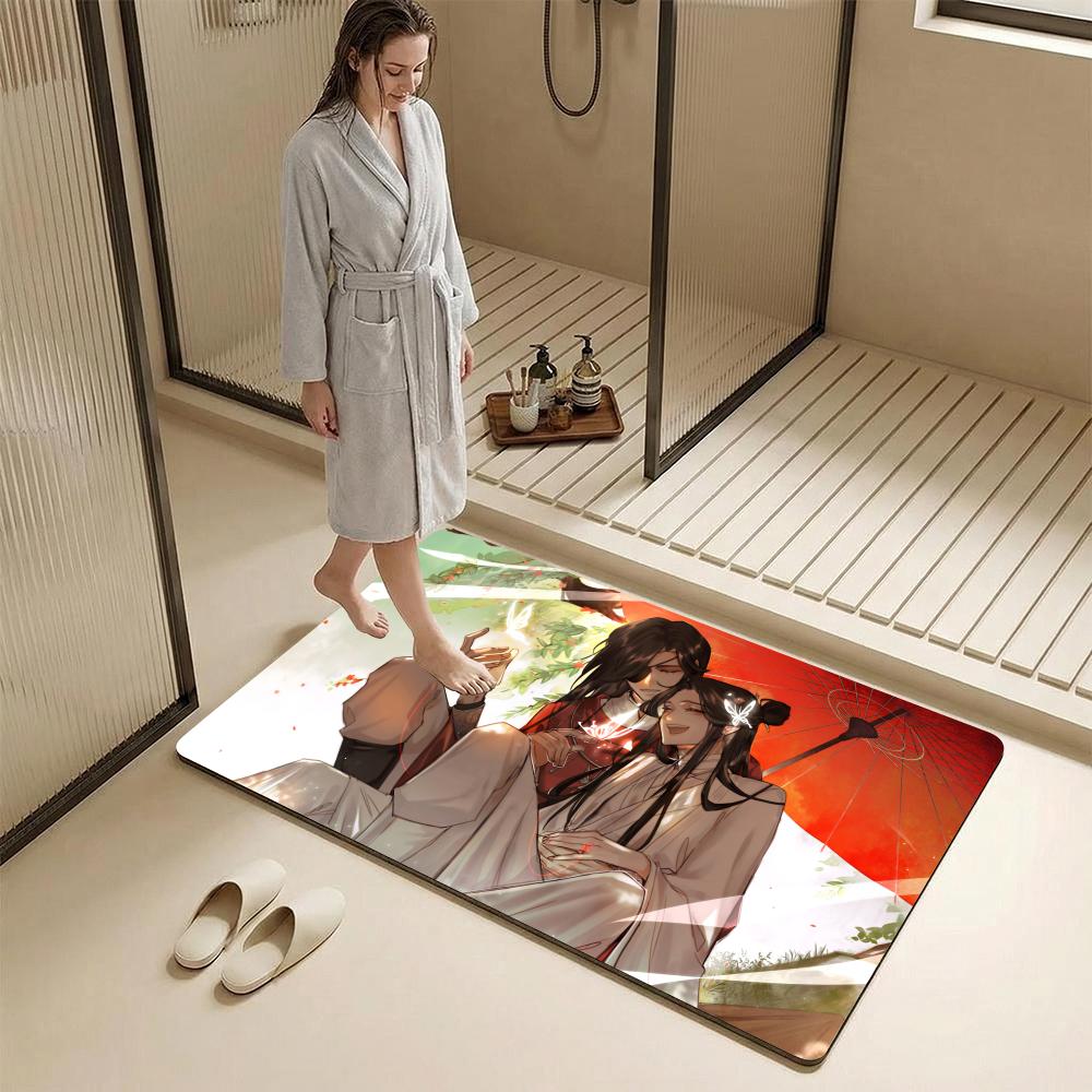 H-Heaven Official's B-Blessing Floor Mat Diatomite Bath Mat – Highly Absorbent, Non-Slip, Quick-Drying Bathroom Rug