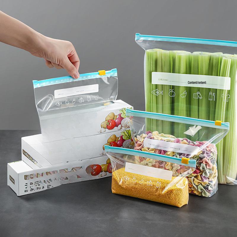 Zipper-Seal Airtight Refrigerator Storage Bags