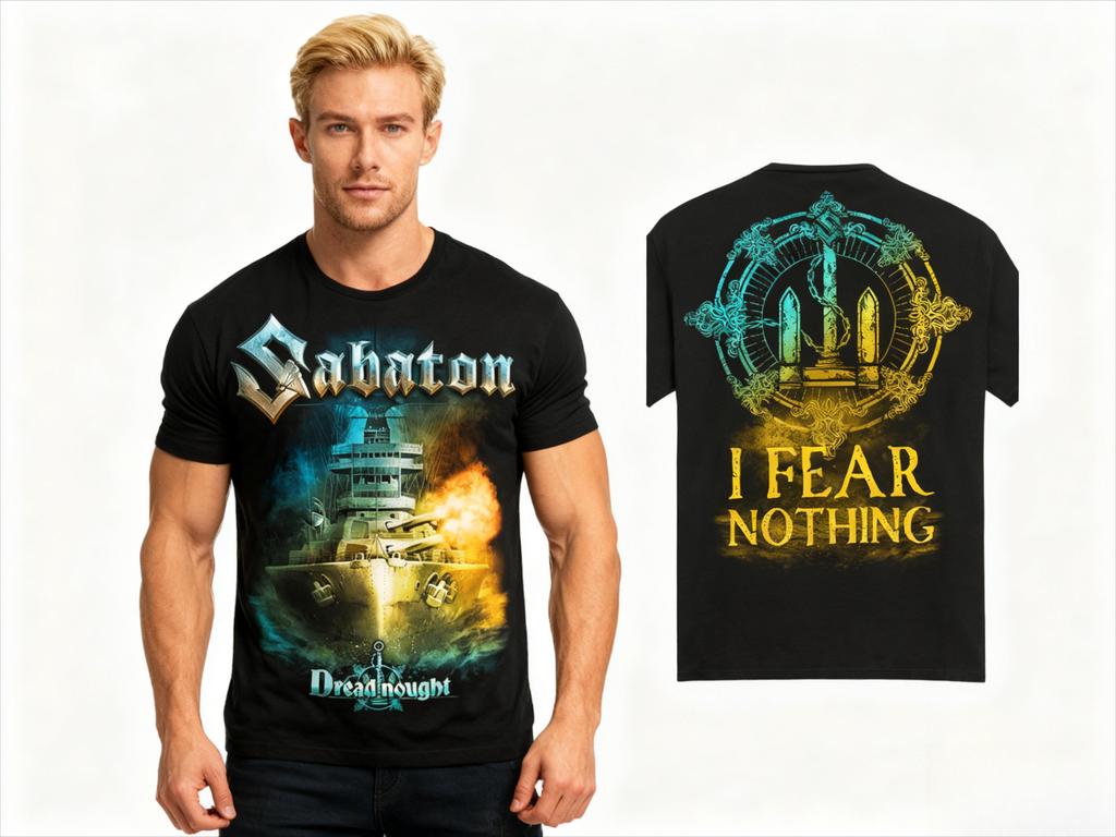 Sabaton Fleet Kriegsmarine Album T-shirts Metall Rockband Fan Tryck T-shirts Tunga Överdimensionerade Dam Herr Hip Hop Street Harajuku Toppar