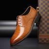 Mode Italienische Herren Lederschuhe Luxus Business Kleiderschuhe Mode Lässig Arbeitsschuhe Schnürschuhe Oxford Büroschuhe Herren Brogue Schuhe
