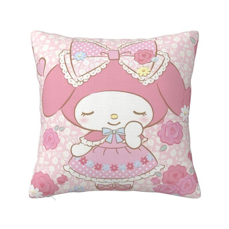 Custom Luxury Sanrio My Melody Anime Cushion Cover for Sofa Polyester Cartoon Cute Throw Pillow Case Bedroom Decoration