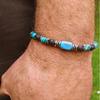 Turquoise Lapis Lazuli Beaded Bracelet - Trendy Unisex Fashion Jewelry