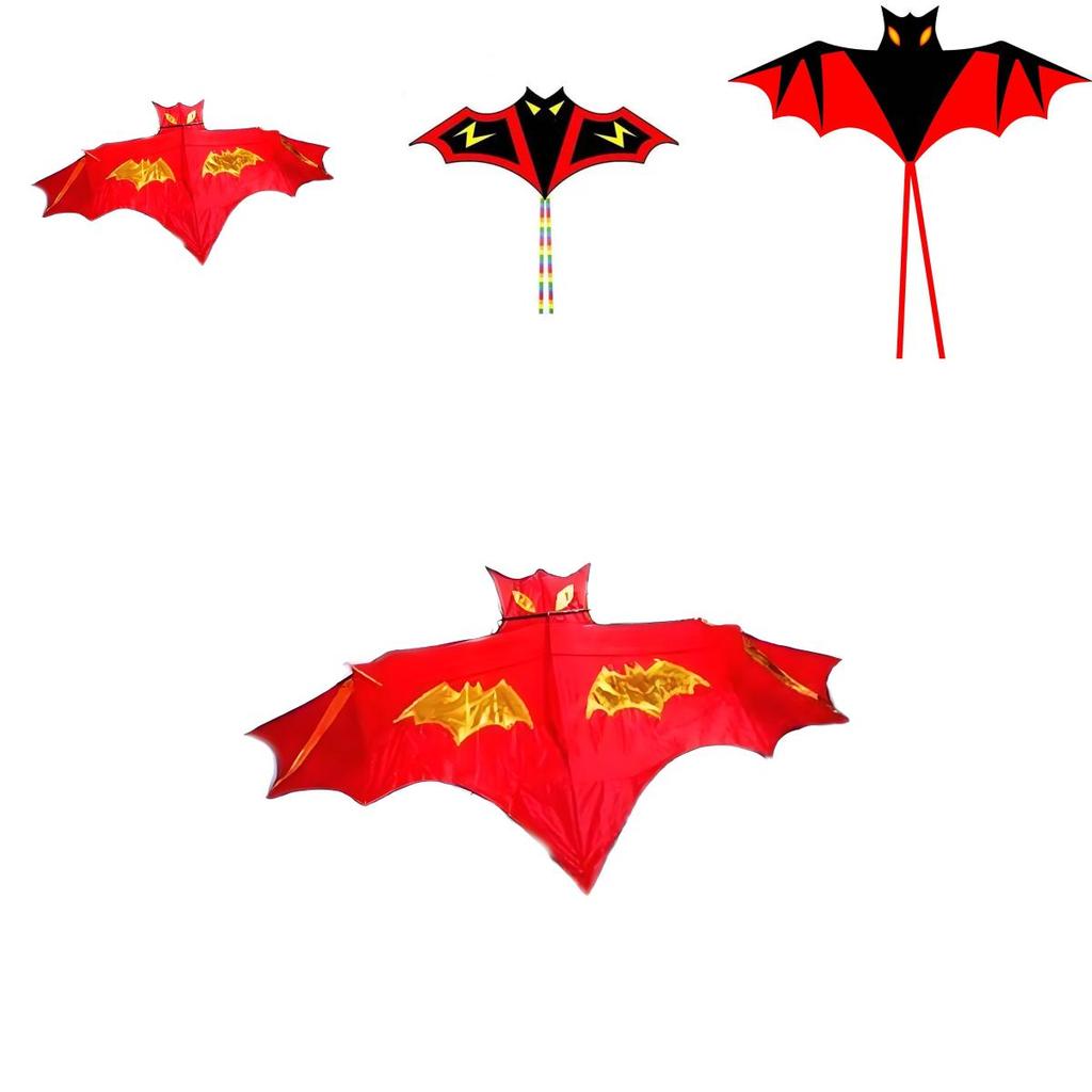 Large Triangle Bat Kite With Handcrafted Grid Fabric For Kids And Adults