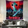 Halloween Horror Movie Poster Tapestry Tapestry Fashion Print Background Cloth Soft Christmas Gift Home Decor