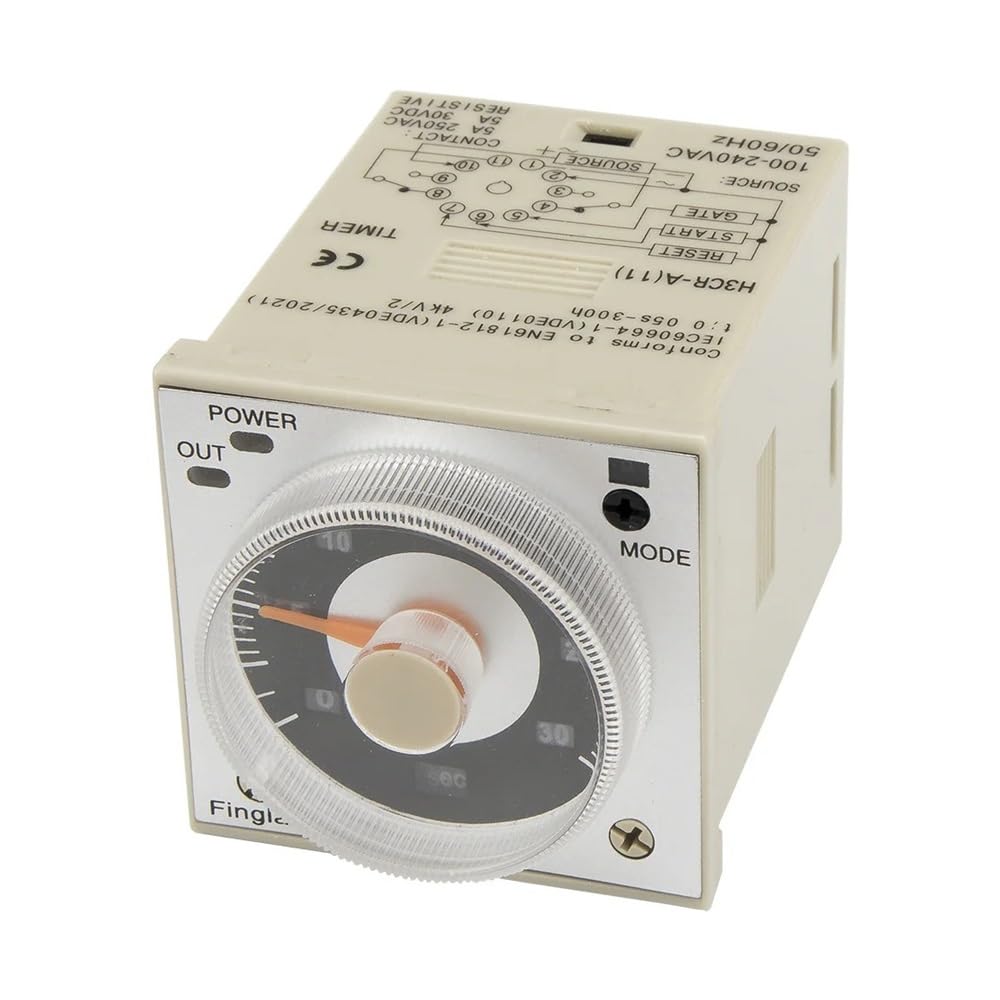 H3CR-A 11 Pin Time Relay H3CR Series Delay Timer AC 100-240V DC 24V 12V Industrial Electrical Relays(100-240VAC)