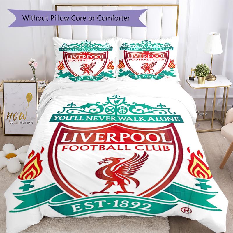 Liverpool Football Bedding Set Breathable Duvet Cover With Pillowcases Home Decoration Birthday Gift