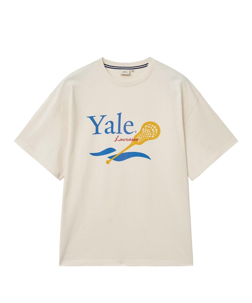 YALE Lacrosse Graphic T-Shirt_Cream