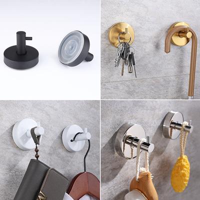 2 Stück Edelstahl Saugknapfhaken Handtuchhaken für Küche und Badezimmer, Wandmontierte Vakuumsaugknapfhaken zum Aufhängen von Kleidung