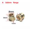 10PCS Mini Brass Bushing Shaft 2mm 3mm 4mm 5mm Rudder Flange Shafting Sleeve Bearing for RC Bait Boat DIY Model Accessories