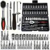 46pcs Premium Ultimate Automotive Repair Tool Set - High Torque Chrome Vanadium Steel Kit for Car, Bicycle, and Motorcycle Maintenance