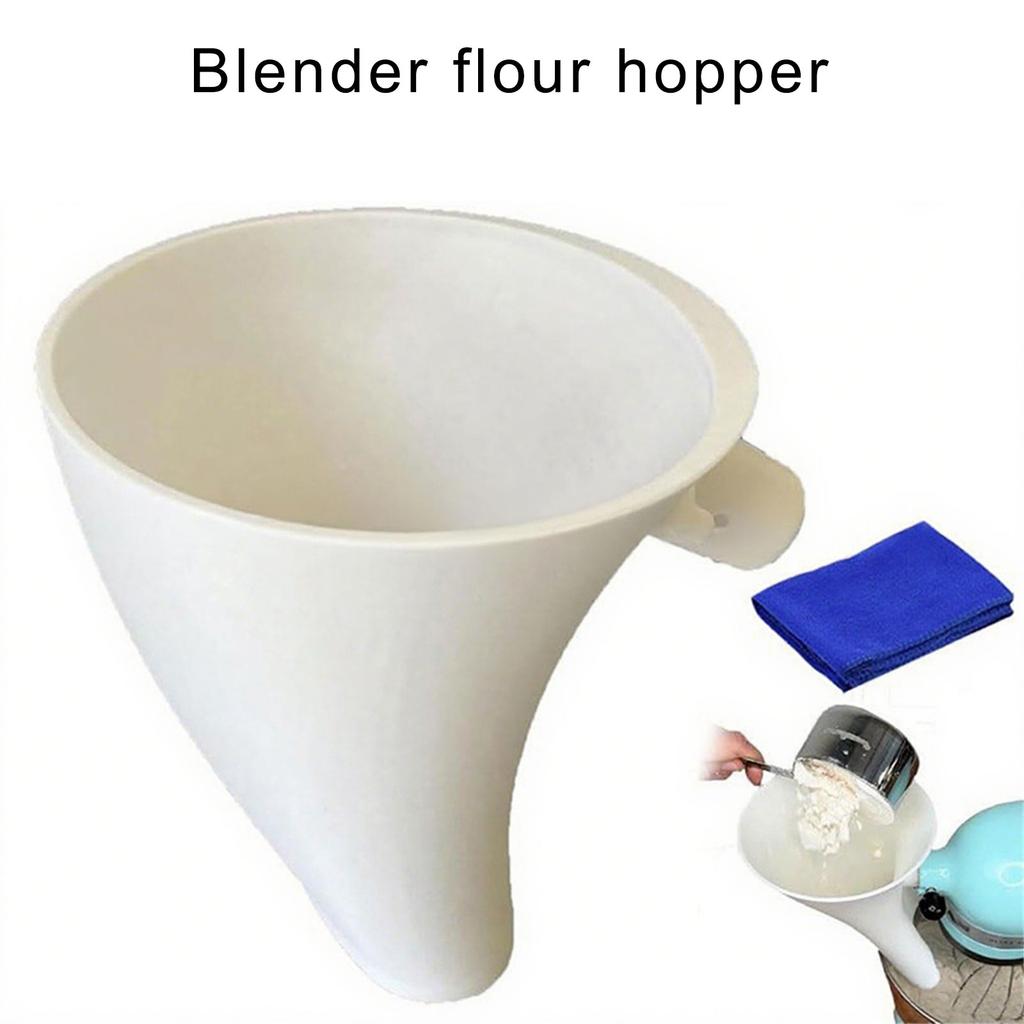 Spill Proof Flour Funnel For Stand Mixer Effortlessly Dry Liquid Ingredients Transfer Pouring No Mess Baking Accessory