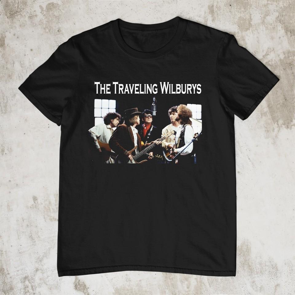 The Traveling Wilburys Band Short Sleeve Black Shirt S-5XL Q8474 XXL