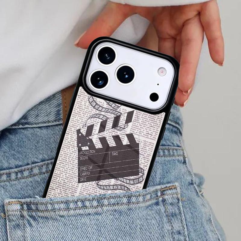 Film Movie Clapperboard Clapper Board Phone Case for iPhone 16e 15 14 13 12 17 Pro Max Plus Air 17pro Cover Coque
