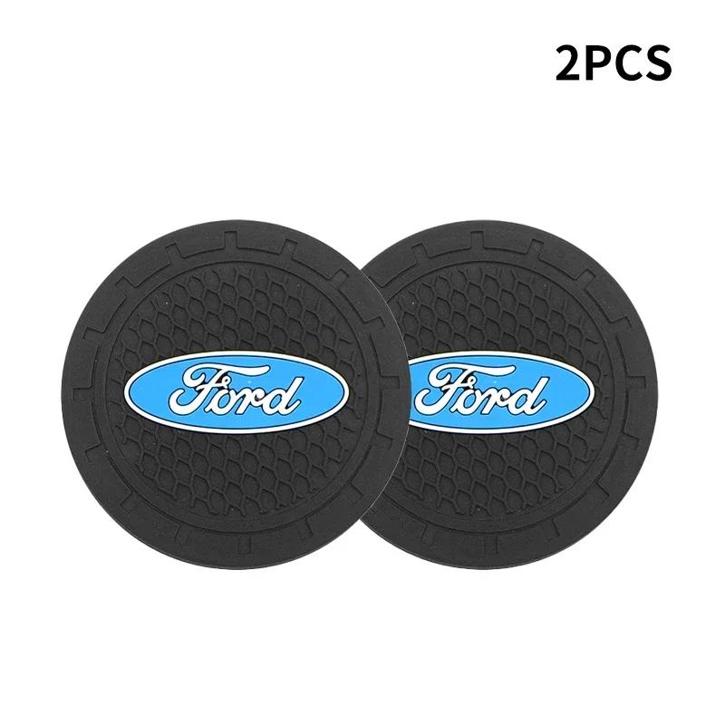 Focus Fashion Water Cup Holder Mats Upgraded Drink Non-slip Coaster For Ford mk2 mk3 Ranger Mondeo mk4 S-MAX Kuga Mustang Fusion