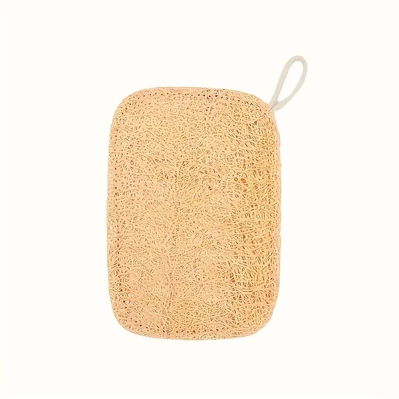 6pz Spugne Esfolianti di Luffa Naturale - Spugna Delicata per il Corpo per Doccia e Bagno, Cuscinetti Detergenti in Fibra di Bambù