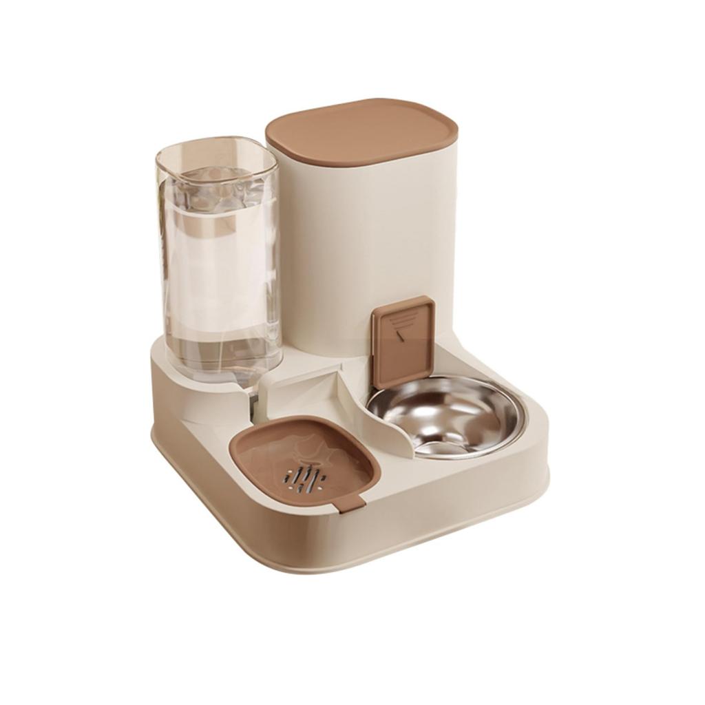 Automatic Pet Feeder And Waterer, Automatic Feeding Cat Food And Waterer Set For Small And Large Cats And Dogs