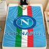 1Pc Napoli FC Print Flannel Blanket High Quality Warm Comfortable Cover for All Seasons Perfect for Gifts Home Decor