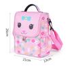 Oxford Cloth Cartoon Lunch Bag Coffee Pink Black Blue Aluminum Foil Lining Thickened Thermal Insulation Bag Cartoon Pattern