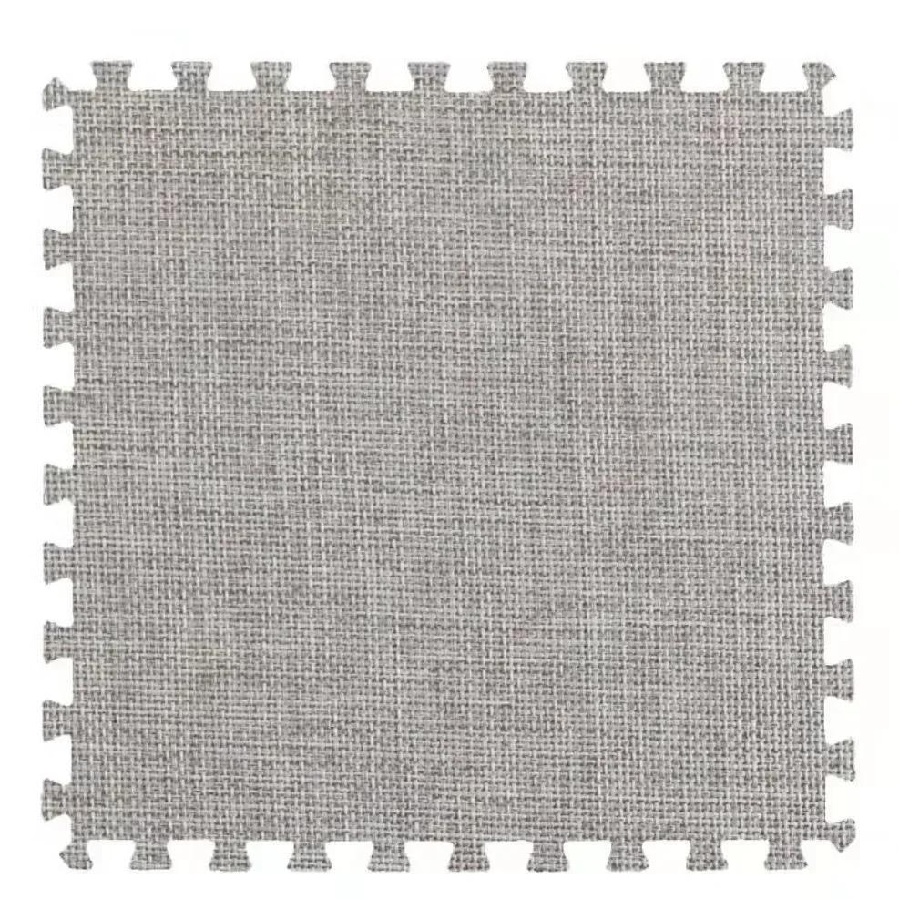 DHDH Linen Rug High quality Baby Non-Slip Interlocking EVA Foam Floor Mat Children s Crawling Mat Bedroom Anti-slip Carpet 10Pcs