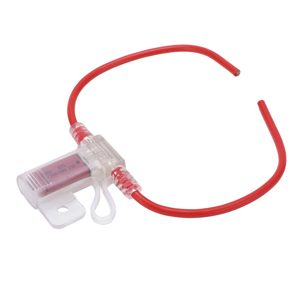 31.5cm 12AWG Car Fuse Holder TPE PVC with Manual Reset 10A Fuse for Automobiles Trunks RVs