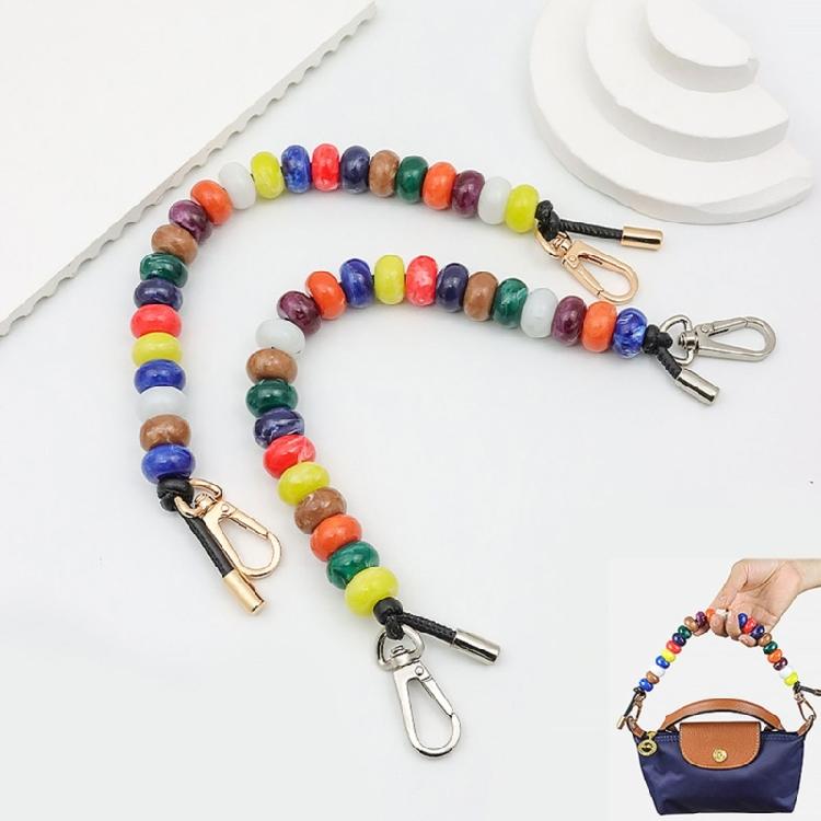 Creative Resin Handbag Chain Colorful Accessory for Unique Bag Decoration Beaded Handbag Accessory