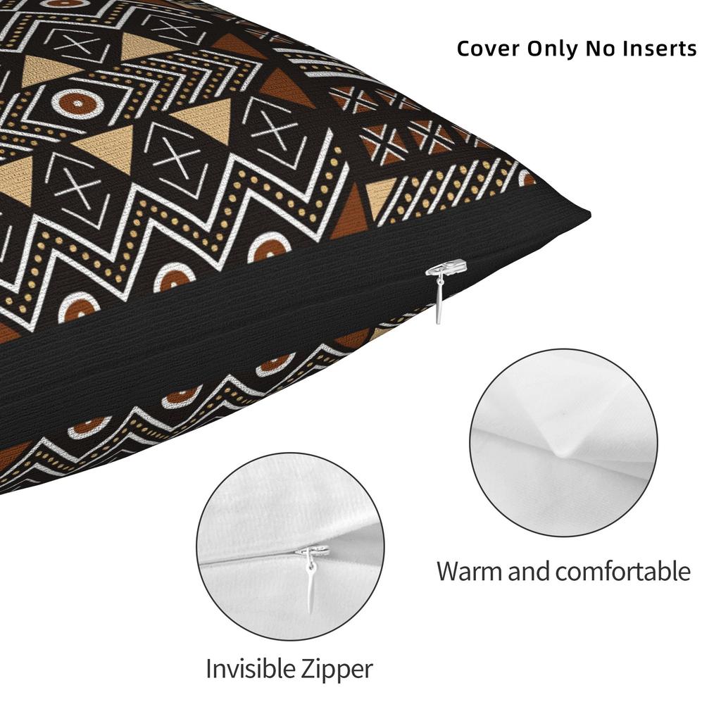 Pillow Case African Pattern Square Pillow Cover For Living Room Chair Funny Pillowcases