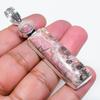 Natural Rhodochrosite Gemstone 925 Sterling Silver Jewelry Pendant 2.84" AP-16254