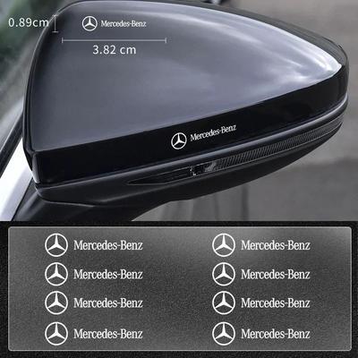 2025 For Mercedes-Benz Car Logo Body Side Fender Door Window Trunk Decals Stickers Exterior Deco For Mercedes Benz AMG W204 W211