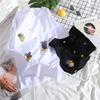 European Heavy Embroidered Cotton Women's Mid-Length White Short-Sleeve T-Shirt for Summer 2025