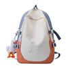 Schoolbag schoolbag female ins Korean version of junior high school student Mori contrasting color backpack college student couple backpack Japanese 
