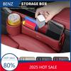 Hot 2025 For AMG W124 Car Leather Seat Gap Organizer With Cup Storage Box For Mercedes Benz AMG W177 W176 X166 X167 C257 C218 X2