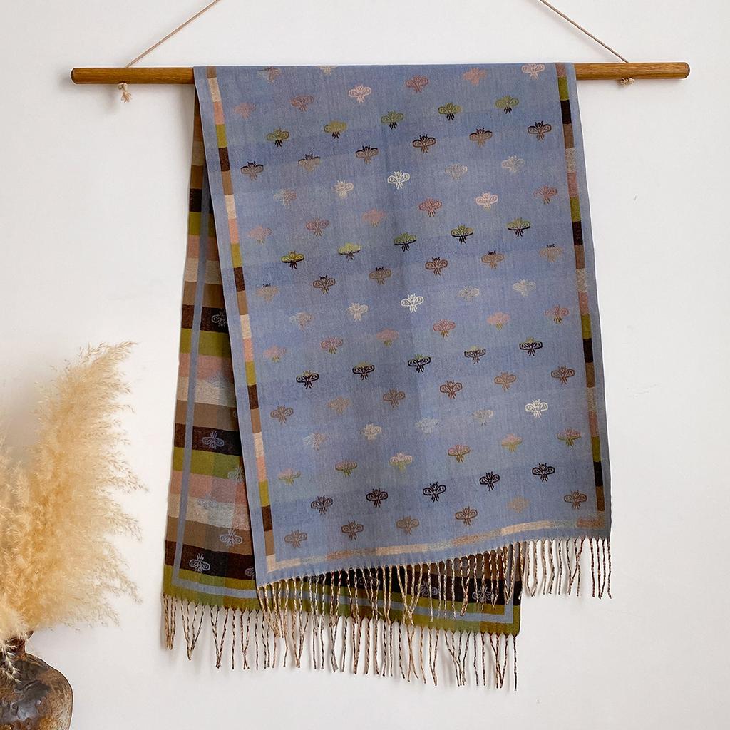 Kleiner Bienen-Spleißschal Mode Jacquard-Dekoration Imitation Kaschmir Doppelseitiges Temperament Vielseitiger Schal Schal