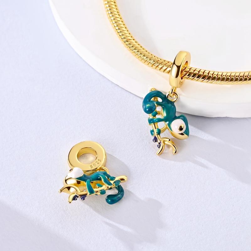 Copper Dreamy Bee Firefly Luminous Purple Butterfly Charms Beads Pendant For Original Bracelet Woman Girl Jewelry