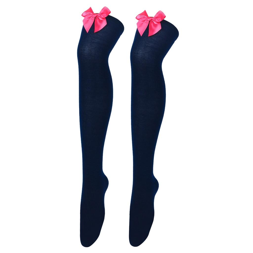 Japanese Style Over-the-knee Bow Socks Sexy High Tube Socks For College Fashion Friction-resistant Polyester Fiber