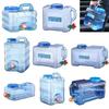 10/22L Auto Wasser Eimer mit Wasserhahn Outdoor Wasserbehälter Großes Fassungsvermögen Wasserspeicher Träger für Camping Autofahren Wassertank