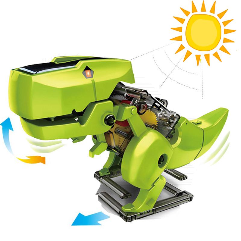 3 in 1 Solar Energy Dinosaur Robotic Kits DIY Assembly Educational Toys Model Building Kids Science for Educational Toys