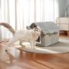 Cozy Pet House for Indoor Cats and Small Dogs, Removable Washable Pet Bed House with Soft Cushion, Warm Winter Pet Sleeping Nest