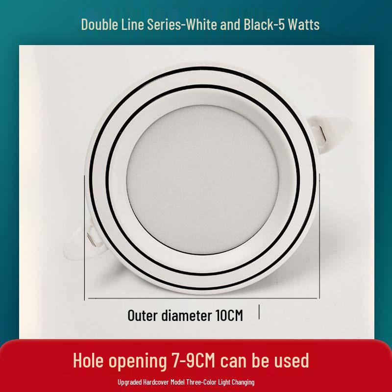 Dreifarbige dimmbare Einbauspots für Wohnzimmerdecke, 7,5 Ausschnittloch