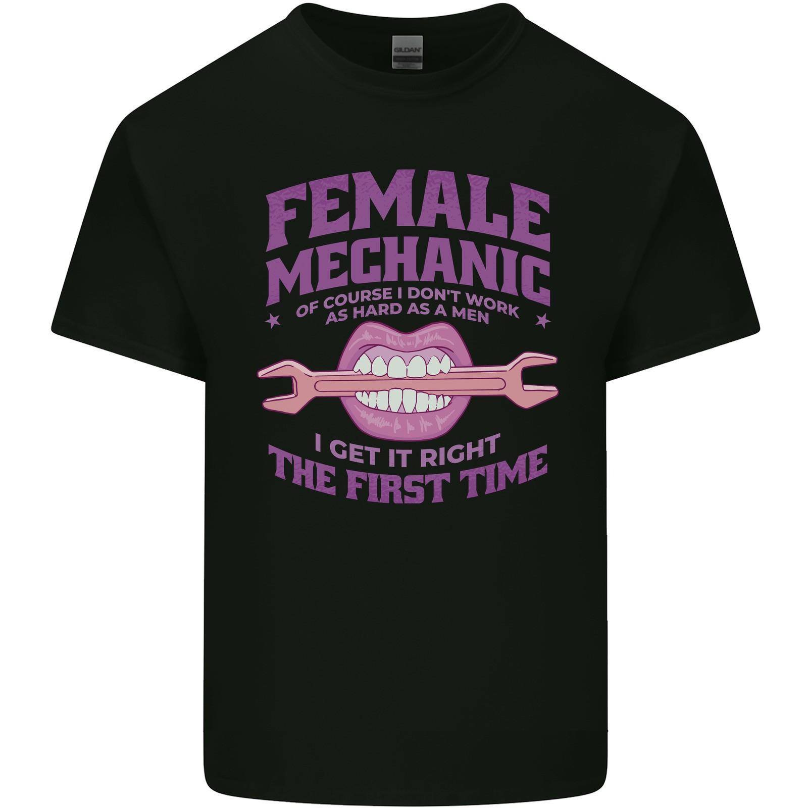 Funny Female Mechanic Mens Light Cotton T-Shirt 3XL