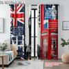 Spring Summer Curtains London Big Ben Phone Booth Yarn Durable Polyester Fabric Holiday Ldeal Kitchen Curtain Set Of 2 Made Washable Window Ready