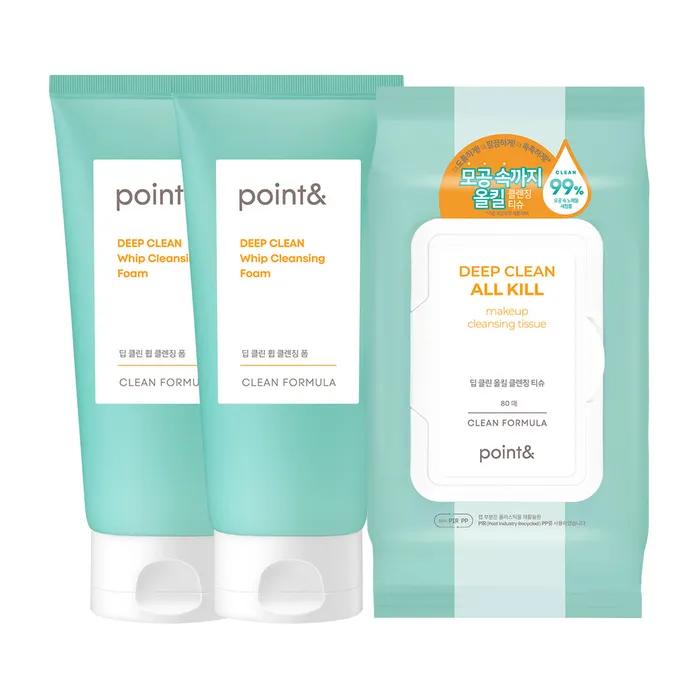 (SET) Point & Cleansing Set (2 Cleansing Foams, 1 Tissue)