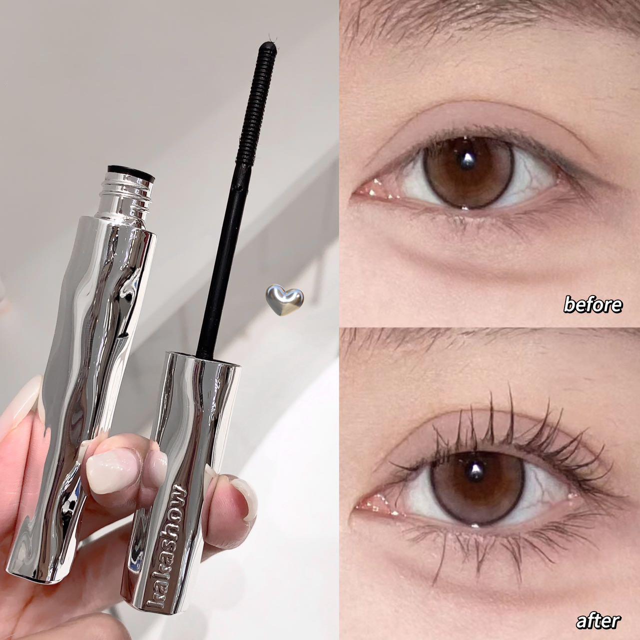 Kakashow Mascara - Volumegevend, Verlengend, Krullend, Klontvrij, Waterdicht, Vlekbestendig, Langhoudend, Zonnebloem Wimpers 2g white