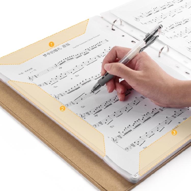 Sheet Music Folder Sheet Music Binders Organizer Sheet Music Storage Pocket, Detachable Notebook Binders Music Organizer