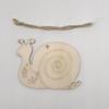 Creative Cartoon Wood Slice Pendant with Hemp Rope for DIY Christmas Tree Decoration Crafts