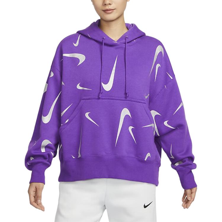 New Nike Sweatshirt Women's Space Purple/Wolf Gray FB8744-599