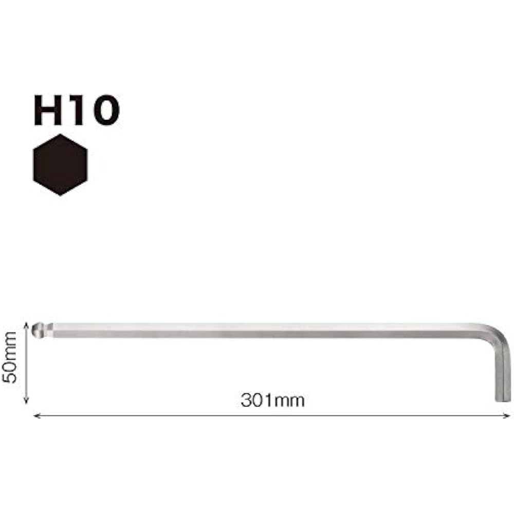 VESSEL (VESSEL) Hexagon Bar Ball Point L Type Wrench Extra Long Type Opposing Side 10mm 8300BP-XL