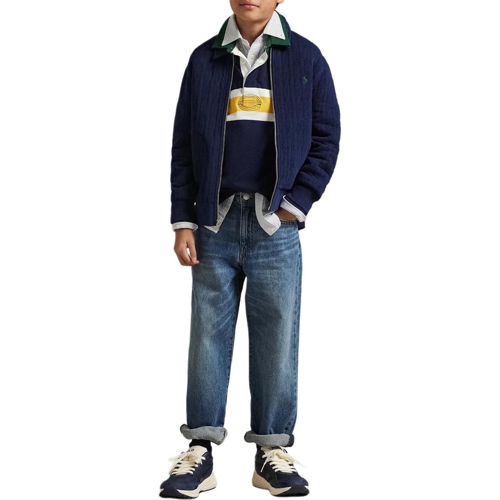 Maglione Polo Ralph Lauren Trapuntato a Maglia Cavo con Collo Zippato Bambino 323979461-001